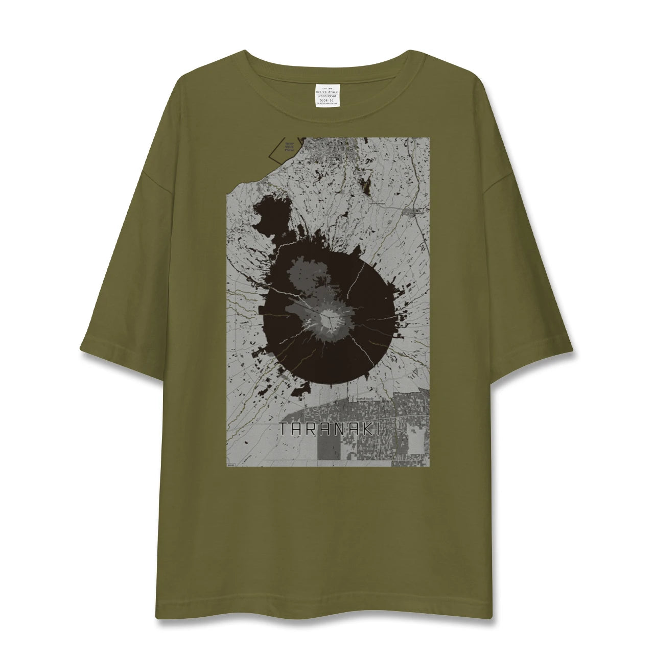 【タラナキ山(ニュージーランド)】地図柄ビッグシルエットTシャツ
