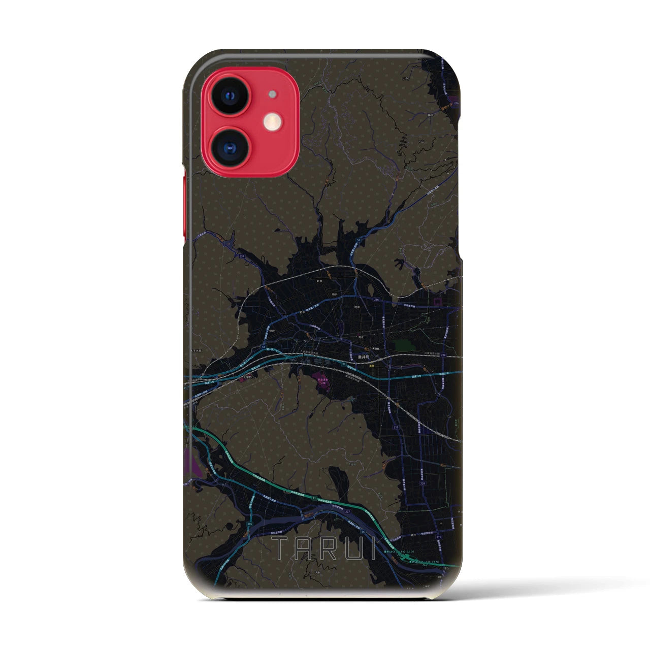 【垂井(岐阜県)】地図柄iPhoneケース(バックカバータイプ)