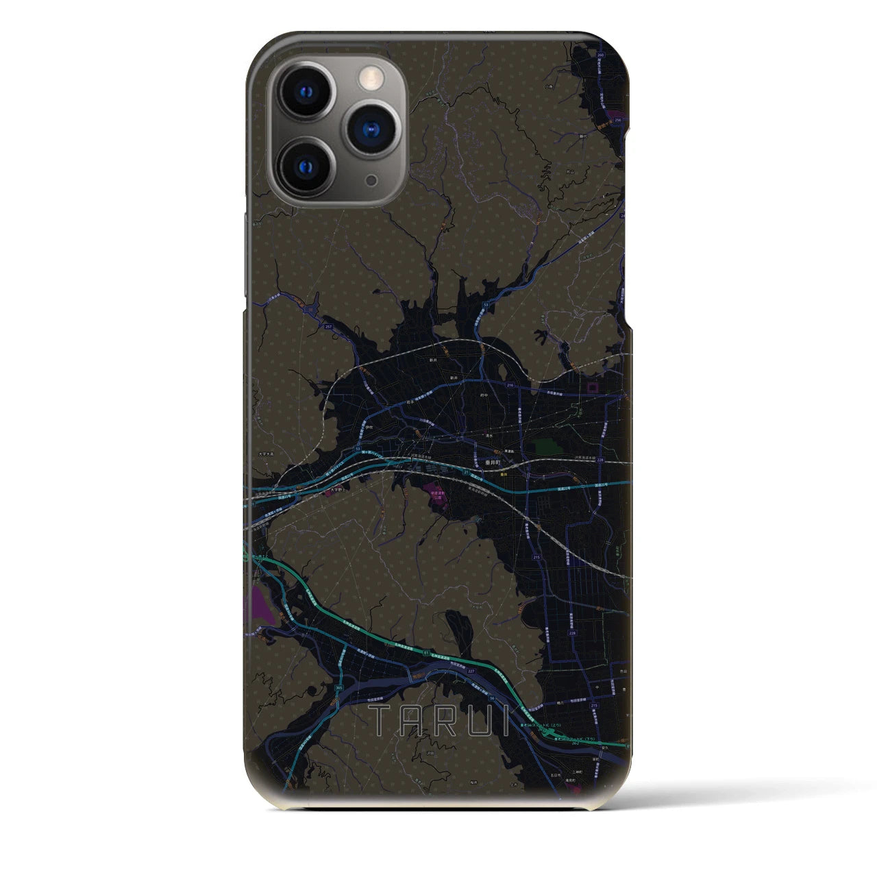 【垂井(岐阜県)】地図柄iPhoneケース(バックカバータイプ)
