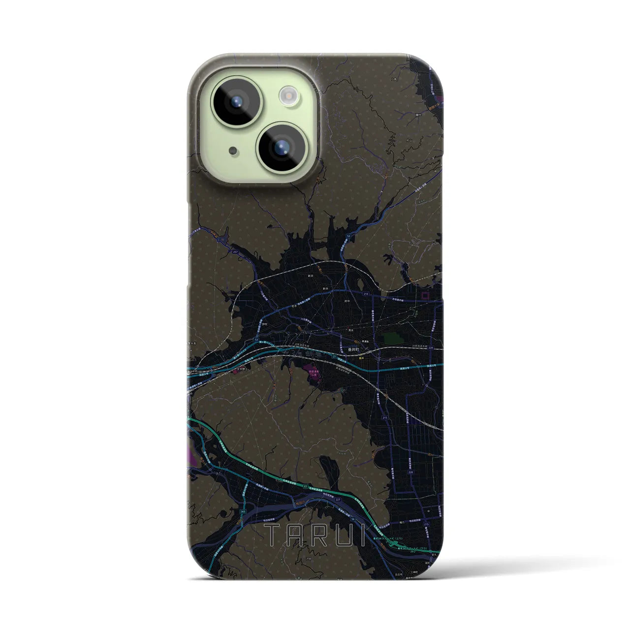 【垂井(岐阜県)】地図柄iPhoneケース(バックカバータイプ)