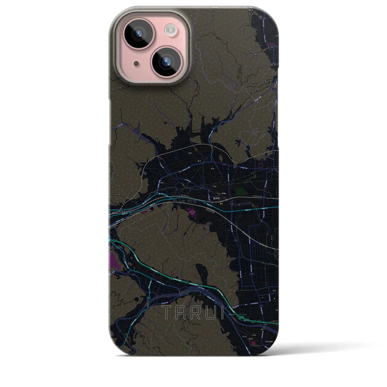 【垂井(岐阜県)】地図柄iPhoneケース(バックカバータイプ)