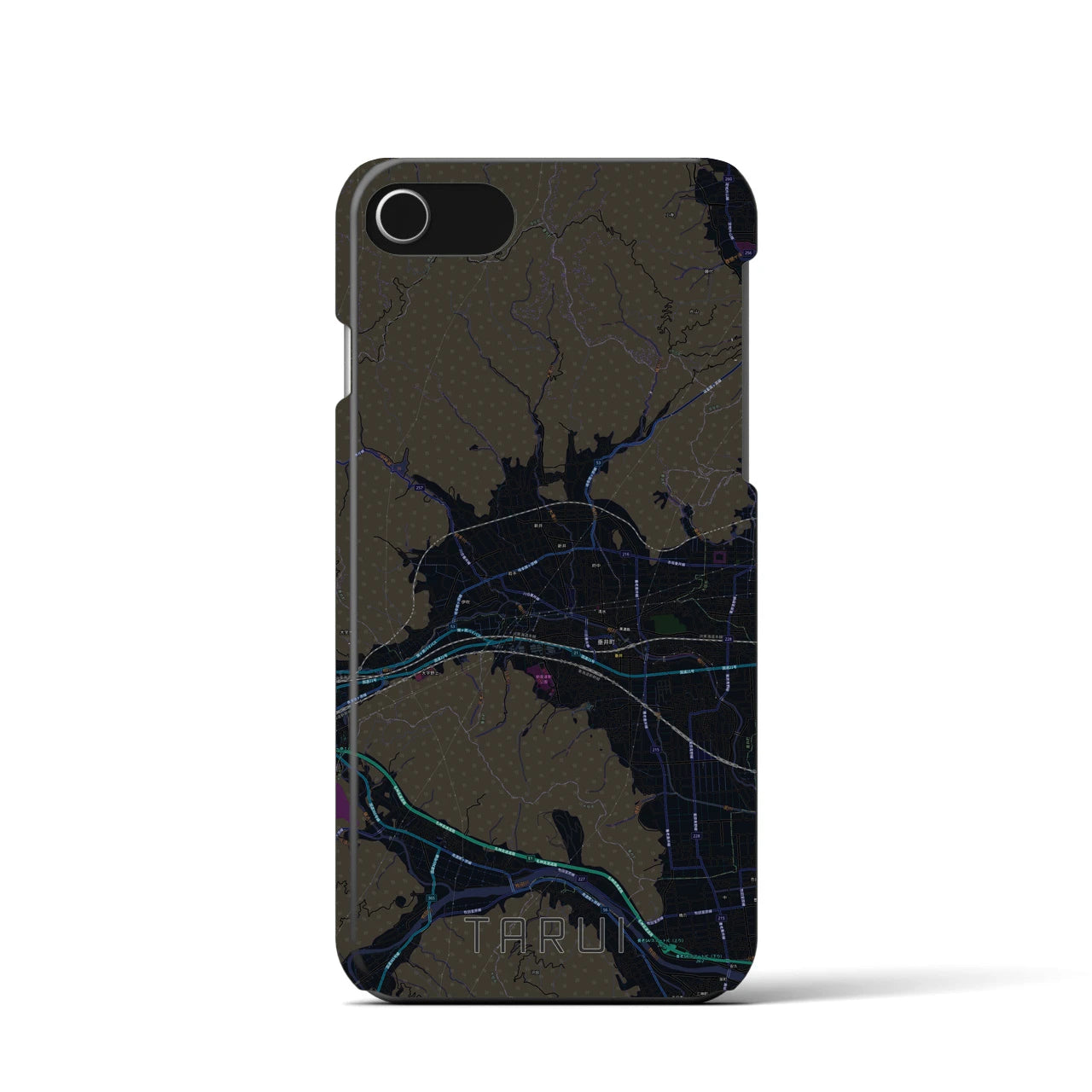 【垂井(岐阜県)】地図柄iPhoneケース(バックカバータイプ)