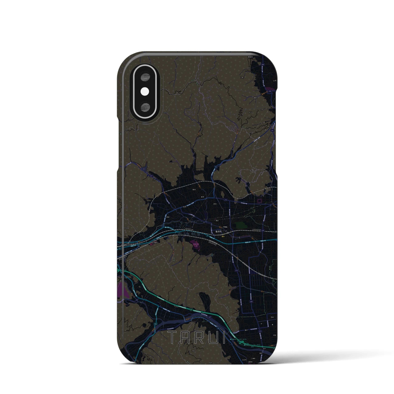 【垂井(岐阜県)】地図柄iPhoneケース(バックカバータイプ)