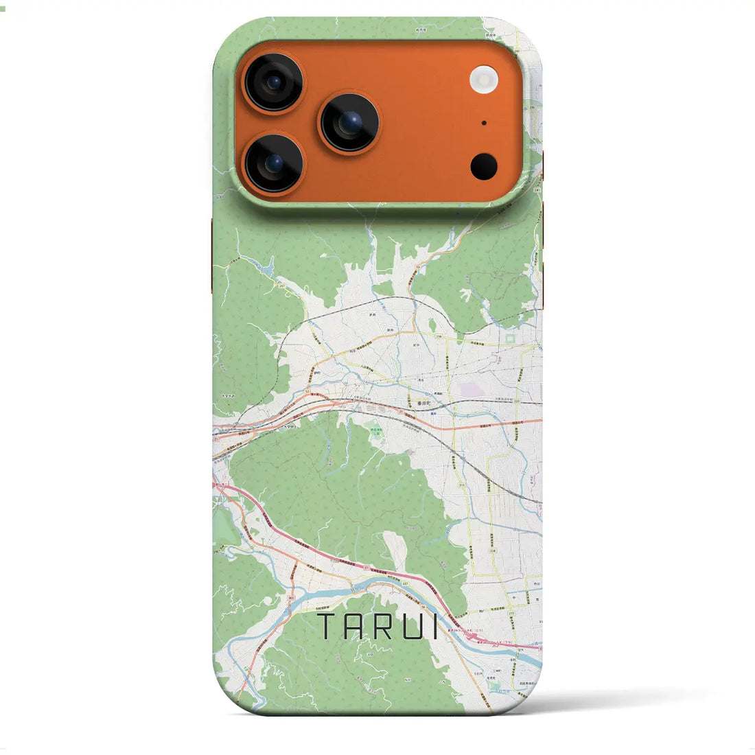 【垂井(岐阜県)】地図柄iPhoneケース(バックカバータイプ)ナチュラル・iPhone 17 Pro Max 用