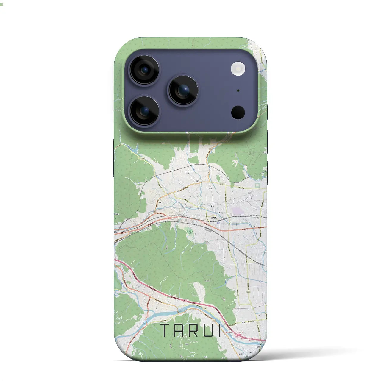 【垂井(岐阜県)】地図柄iPhoneケース(バックカバータイプ)ブラック・iPhone 17 Pro Max 用