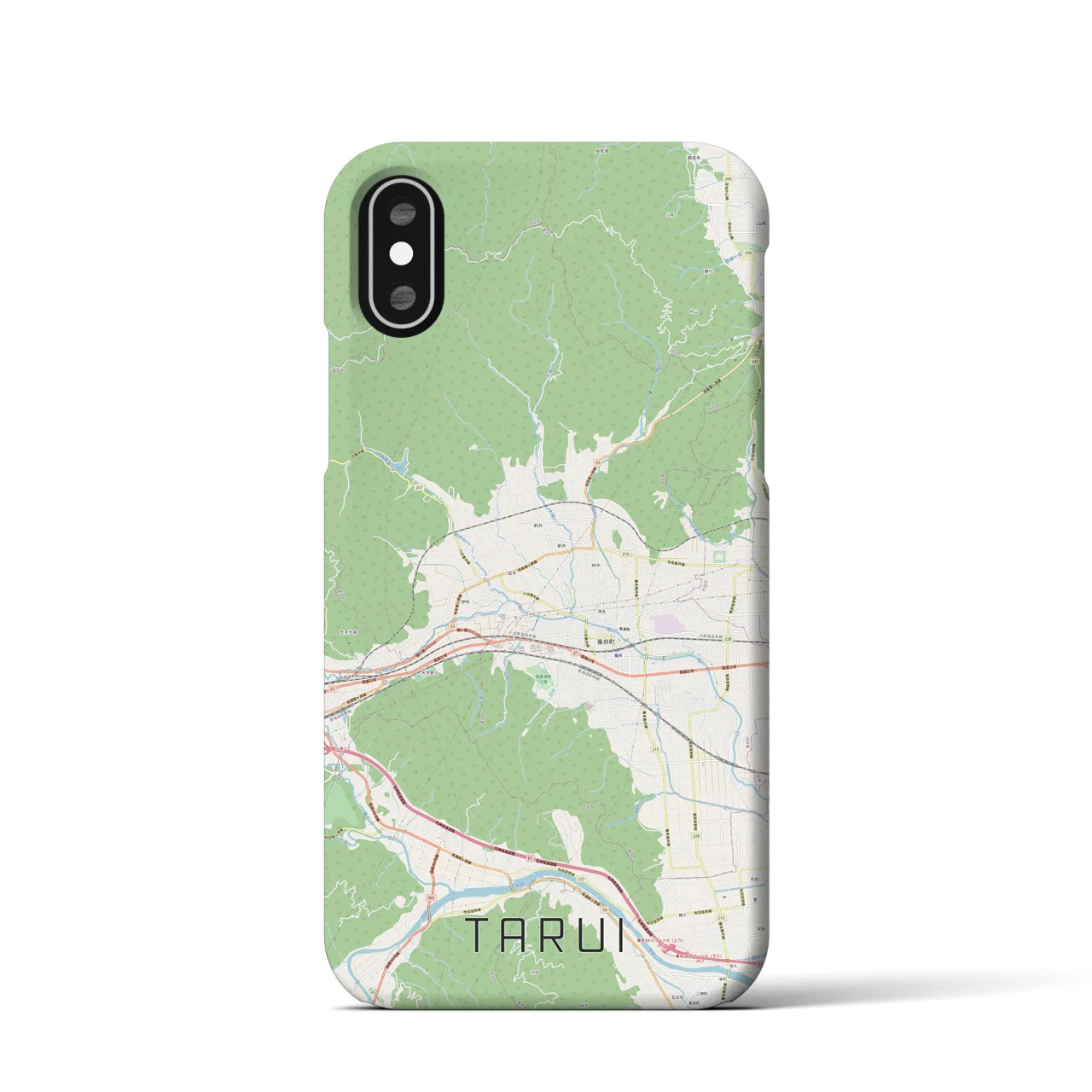 【垂井(岐阜県)】地図柄iPhoneケース(バックカバータイプ)