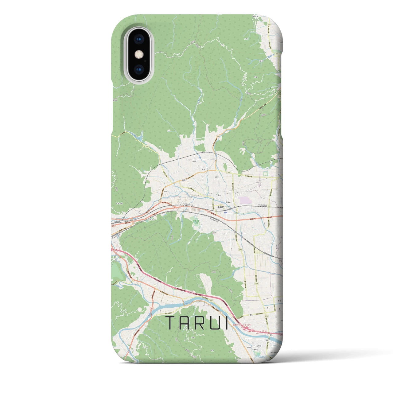 【垂井(岐阜県)】地図柄iPhoneケース(バックカバータイプ)