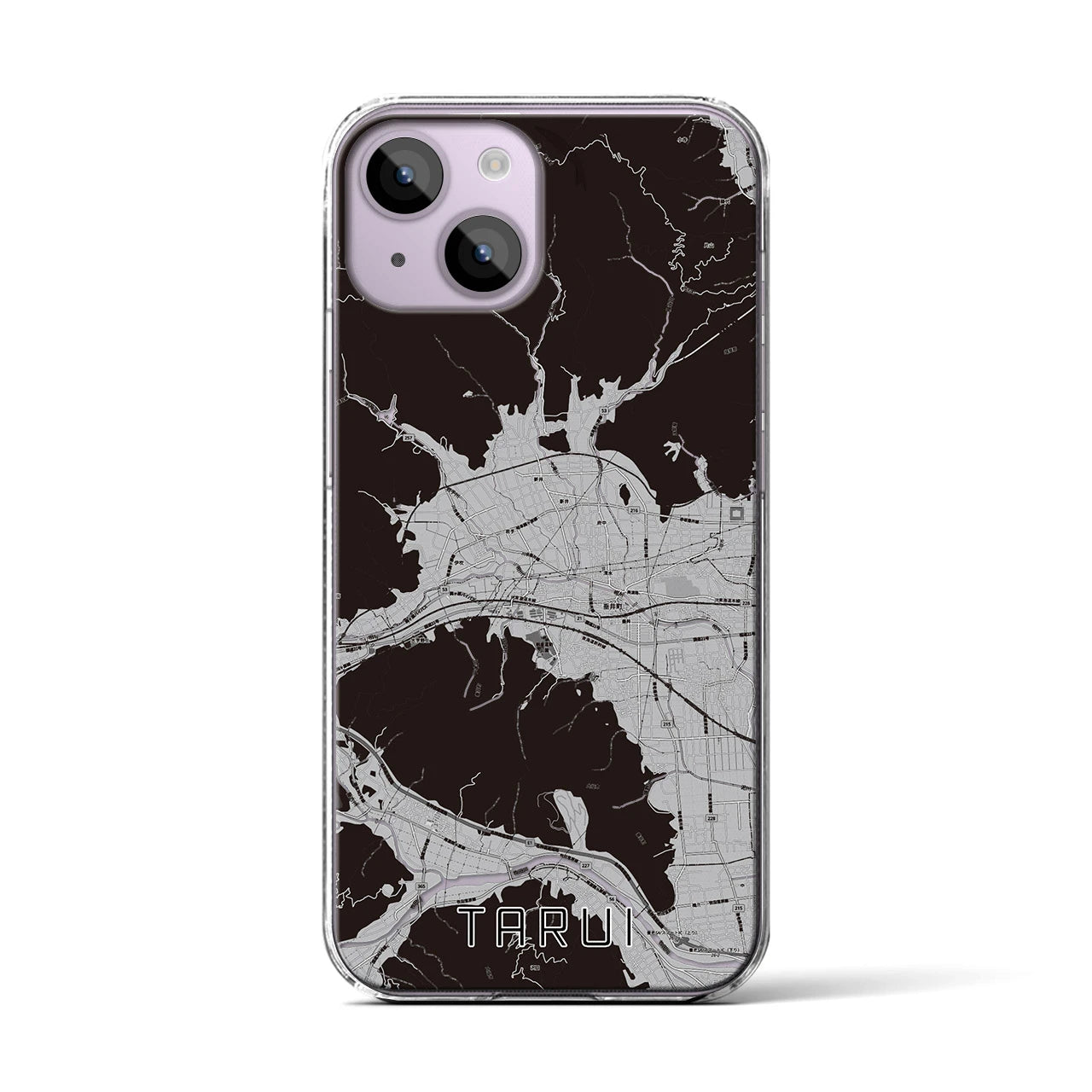 【垂井(岐阜県)】地図柄iPhoneケース(クリアタイプ)