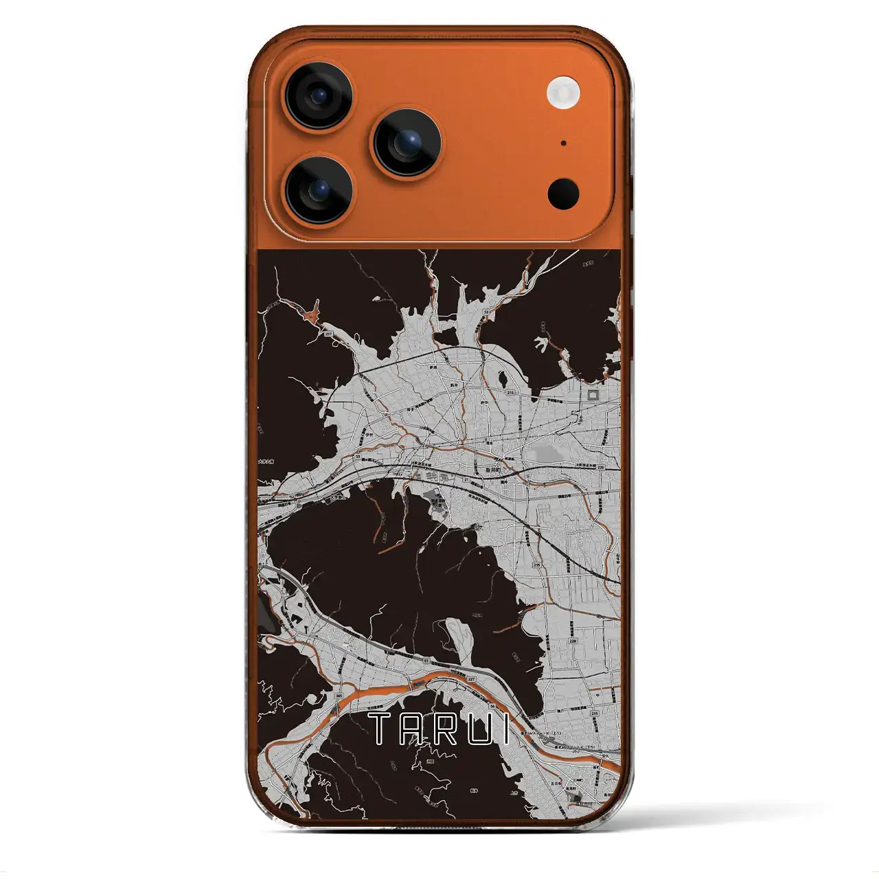 【垂井(岐阜県)】地図柄iPhoneケース(クリアタイプ)モノトーン・iPhone 17 Pro Max 用