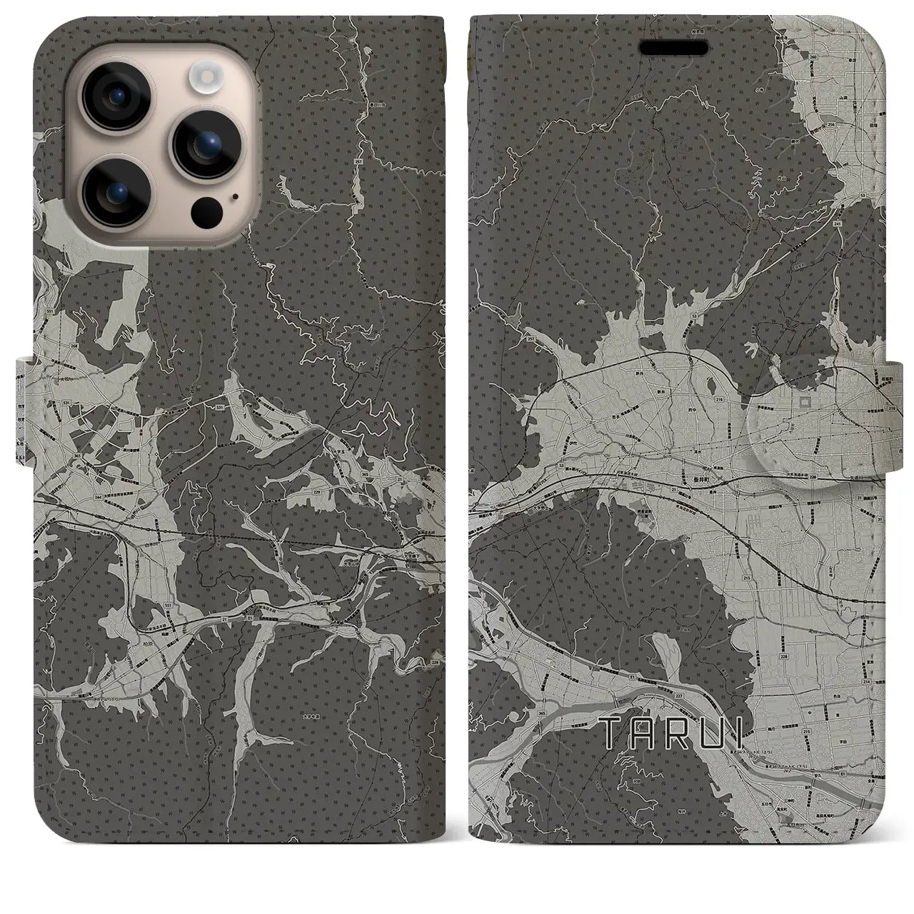 【垂井(岐阜県)】地図柄iPhoneケース(手帳タイプ)