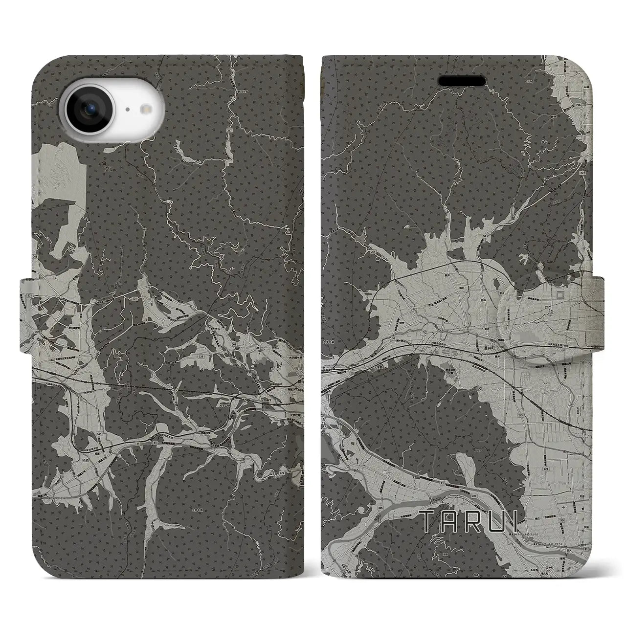 【垂井(岐阜県)】地図柄iPhoneケース(手帳タイプ)