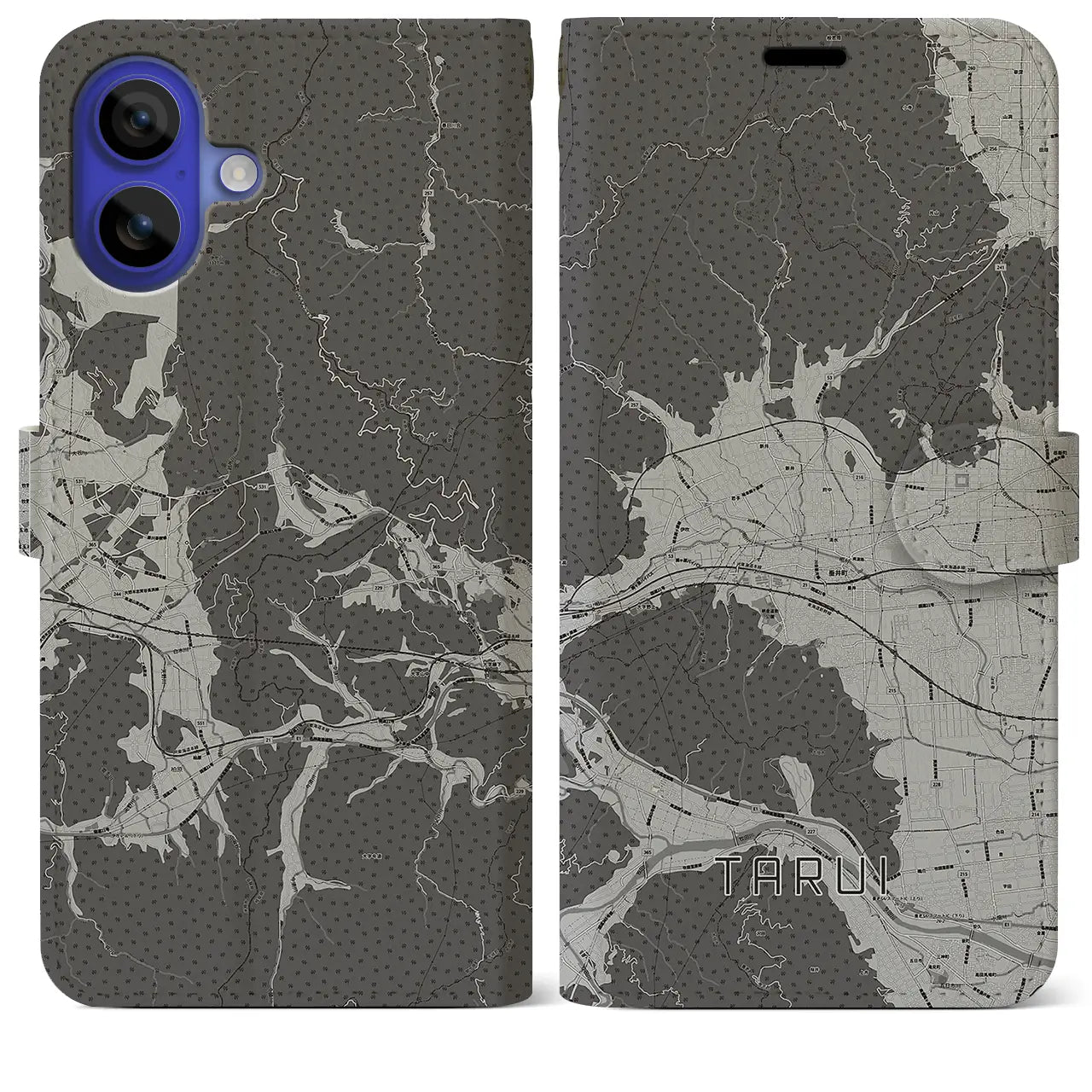 【垂井(岐阜県)】地図柄iPhoneケース(手帳タイプ)