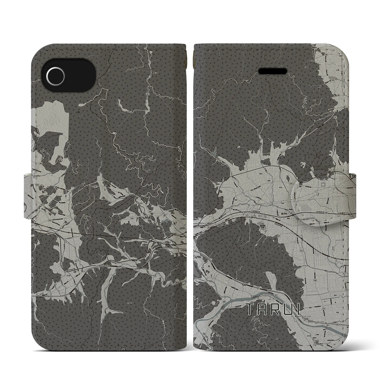 【垂井(岐阜県)】地図柄iPhoneケース(手帳タイプ)