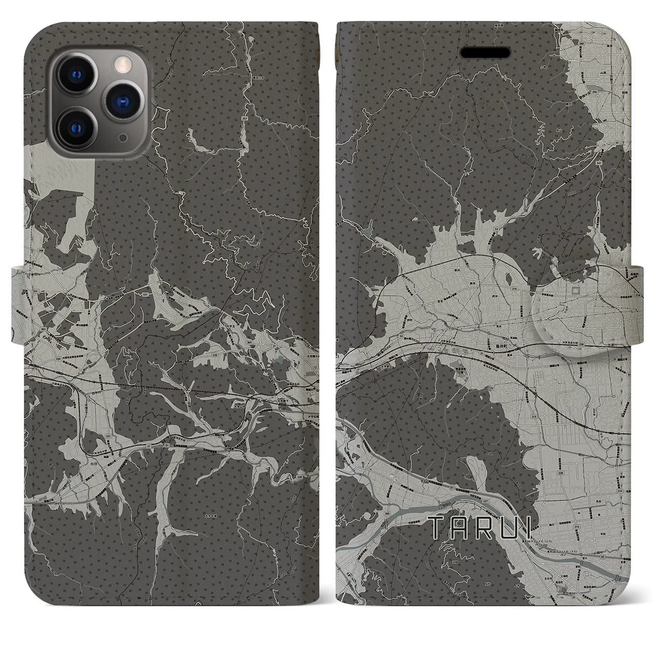 【垂井(岐阜県)】地図柄iPhoneケース(手帳タイプ)