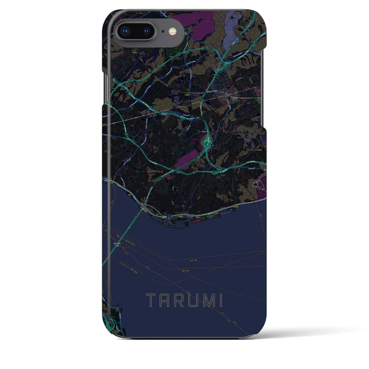 【垂水(兵庫県)】地図柄iPhoneケース(バックカバータイプ)