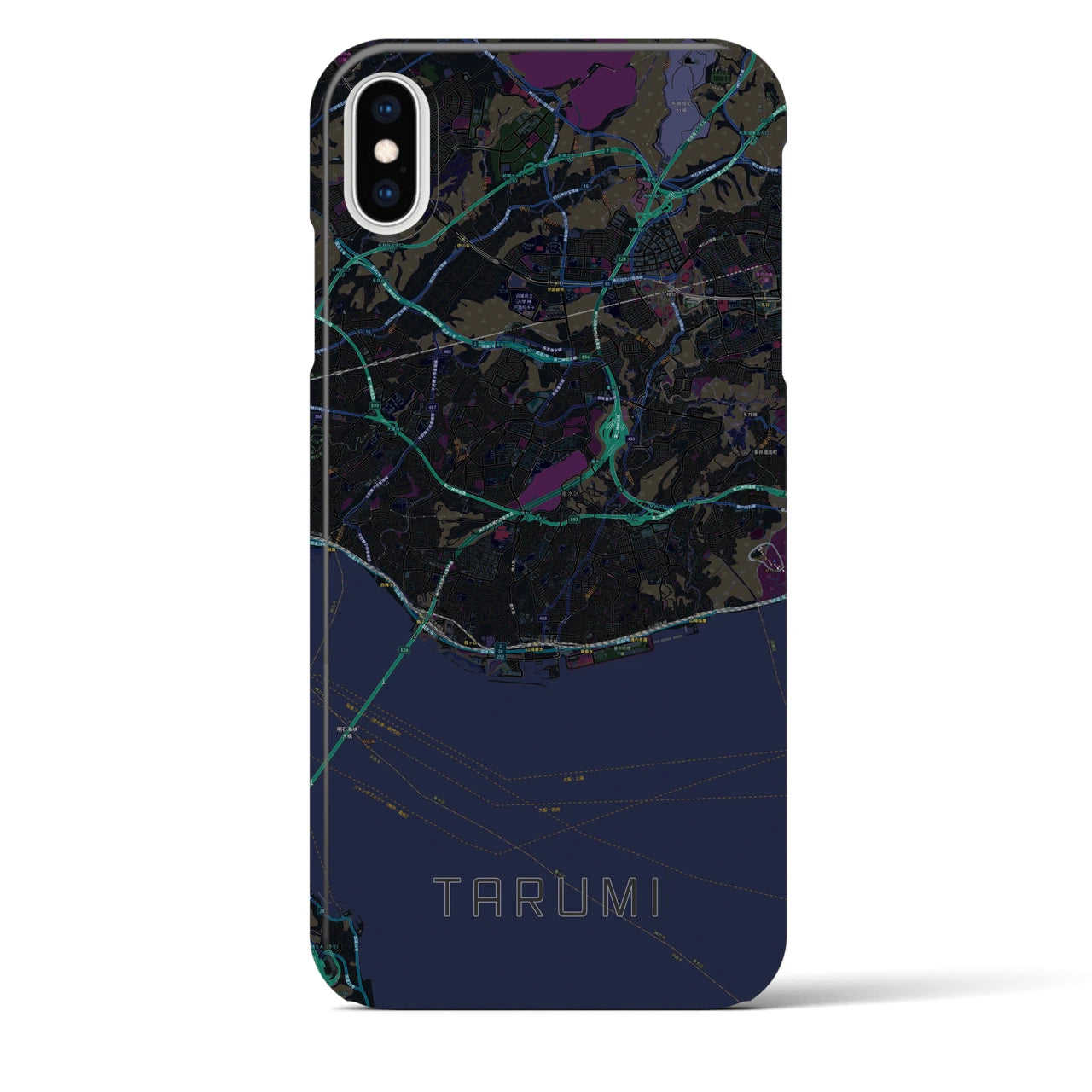 【垂水(兵庫県)】地図柄iPhoneケース(バックカバータイプ)