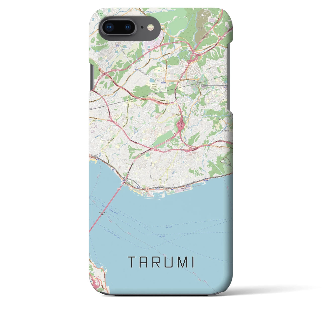 【垂水(兵庫県)】地図柄iPhoneケース(バックカバータイプ)