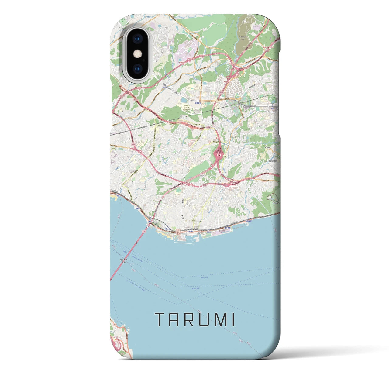 【垂水(兵庫県)】地図柄iPhoneケース(バックカバータイプ)