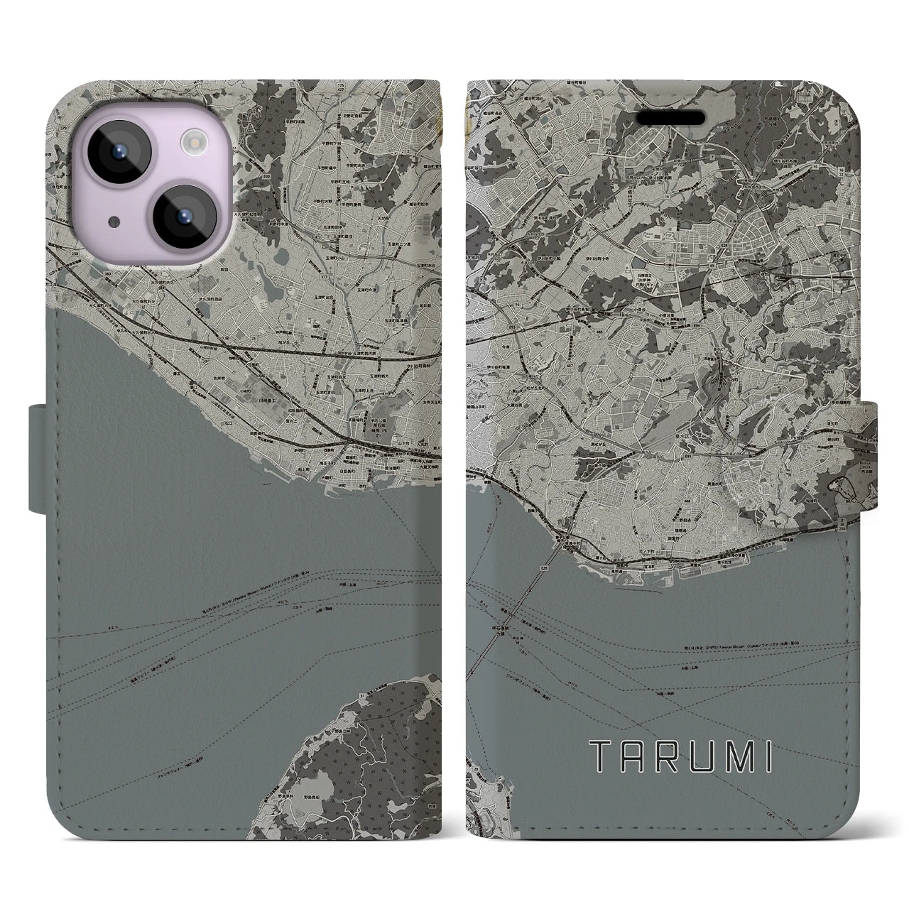 【垂水(兵庫県)】地図柄iPhoneケース(手帳タイプ)