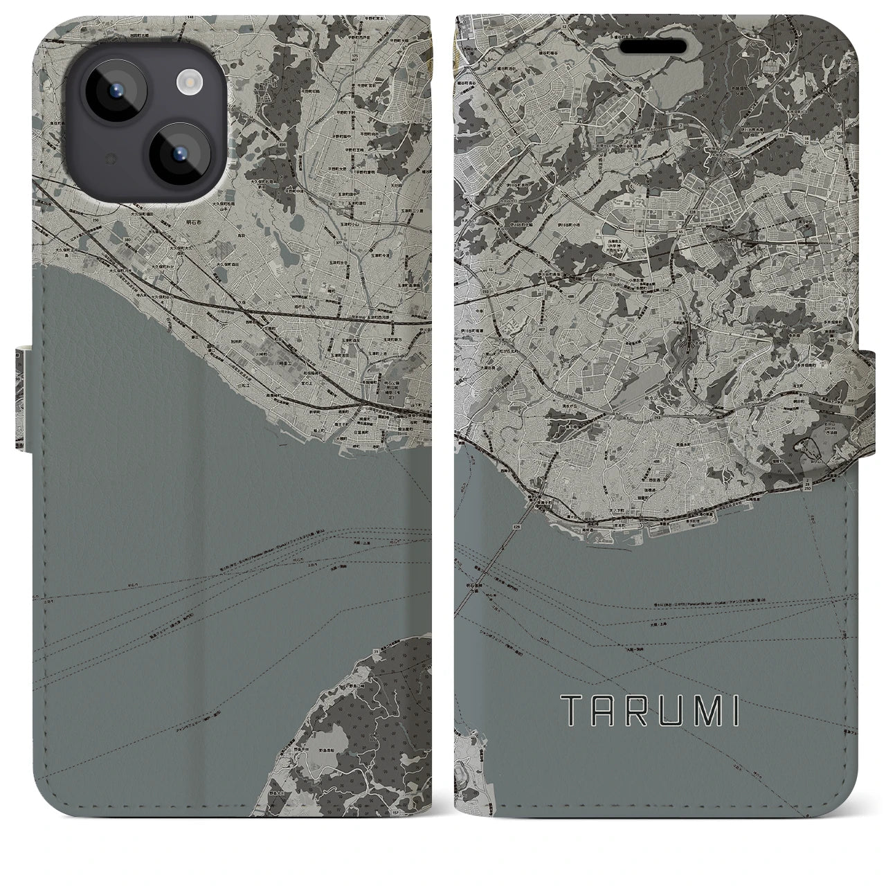 【垂水(兵庫県)】地図柄iPhoneケース(手帳タイプ)