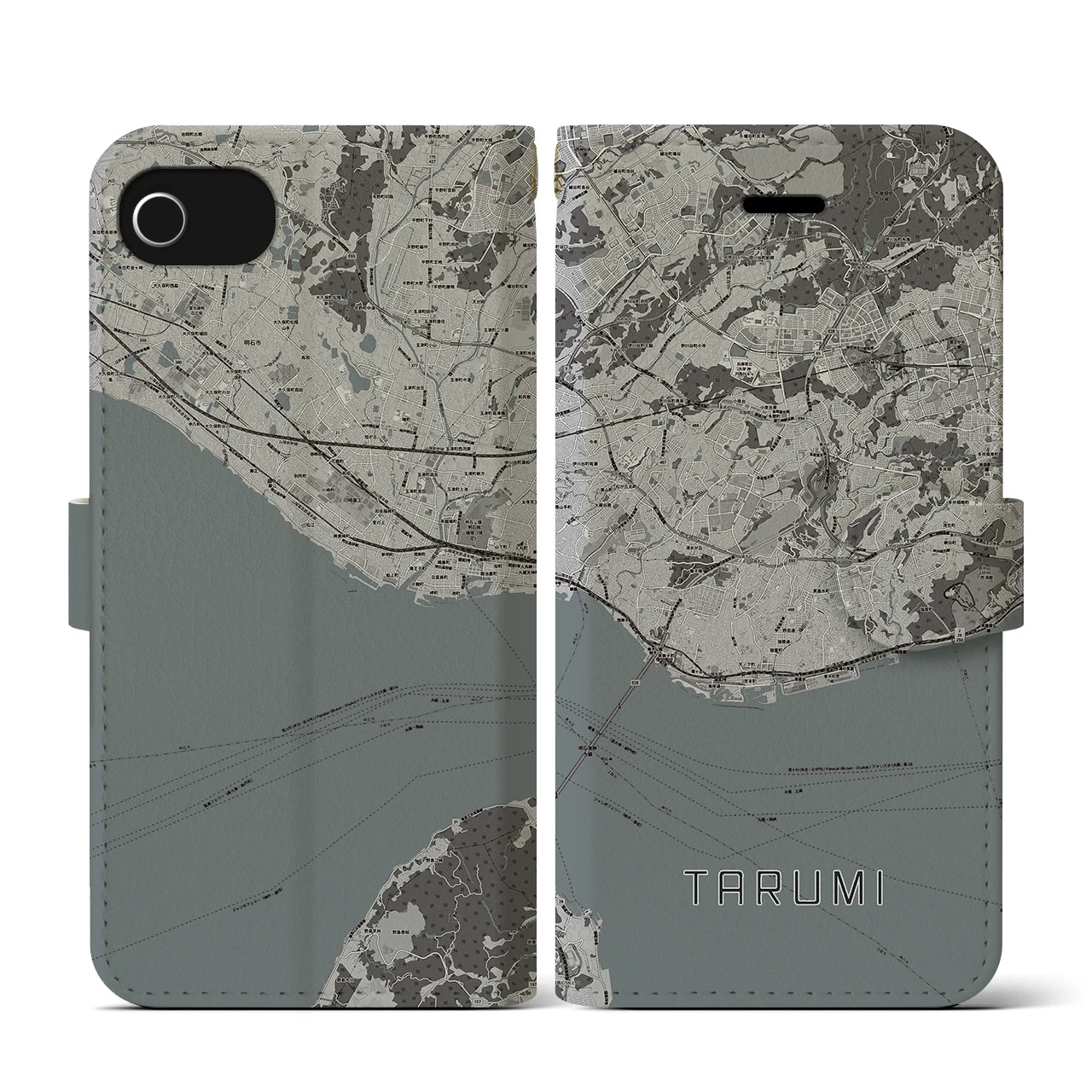 【垂水(兵庫県)】地図柄iPhoneケース(手帳タイプ)