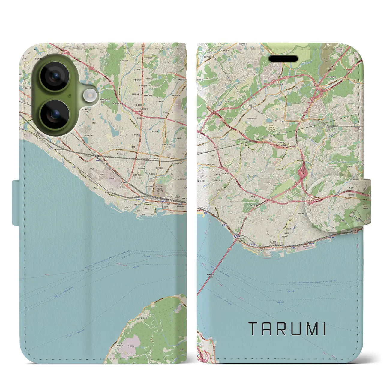 【垂水(兵庫県)】地図柄iPhoneケース(手帳タイプ)