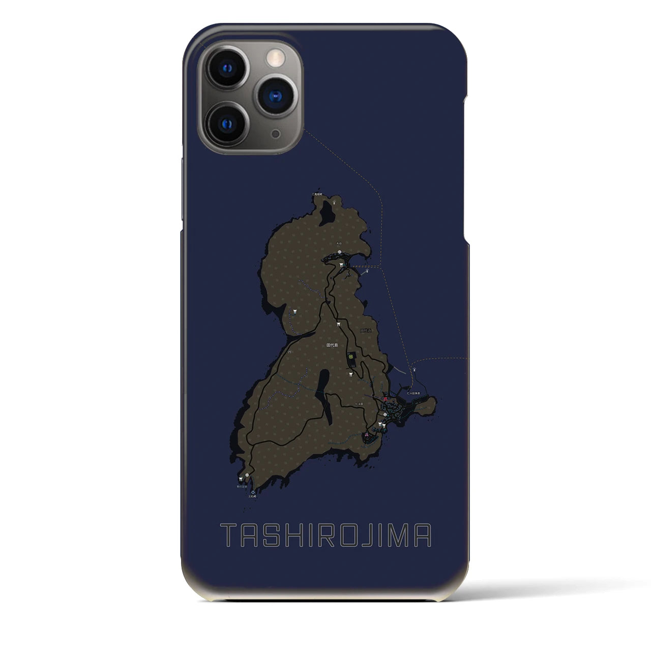 【田代島(宮城県)】地図柄iPhoneケース(バックカバータイプ)