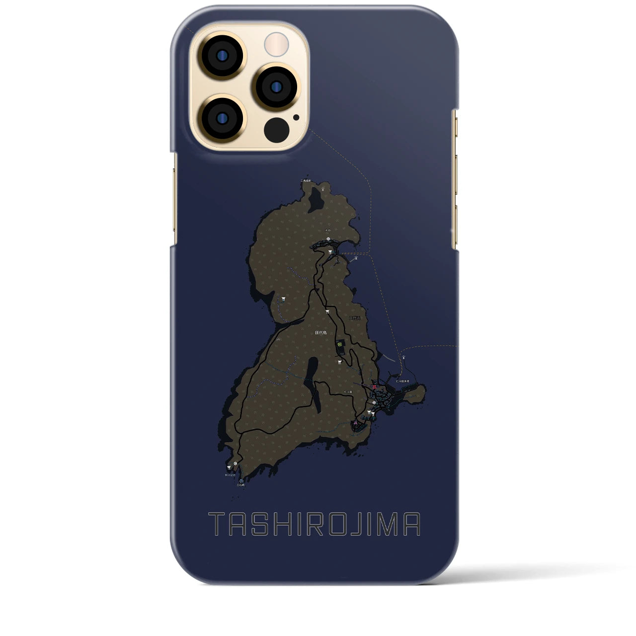 【田代島(宮城県)】地図柄iPhoneケース(バックカバータイプ)