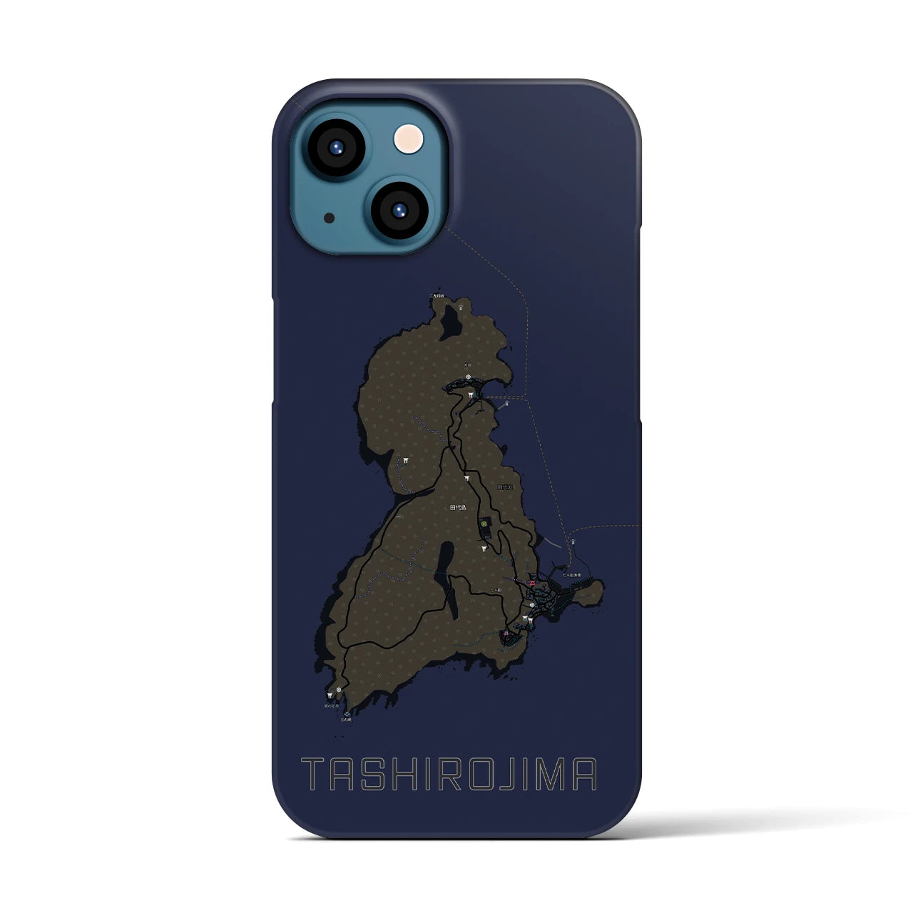 【田代島(宮城県)】地図柄iPhoneケース(バックカバータイプ)
