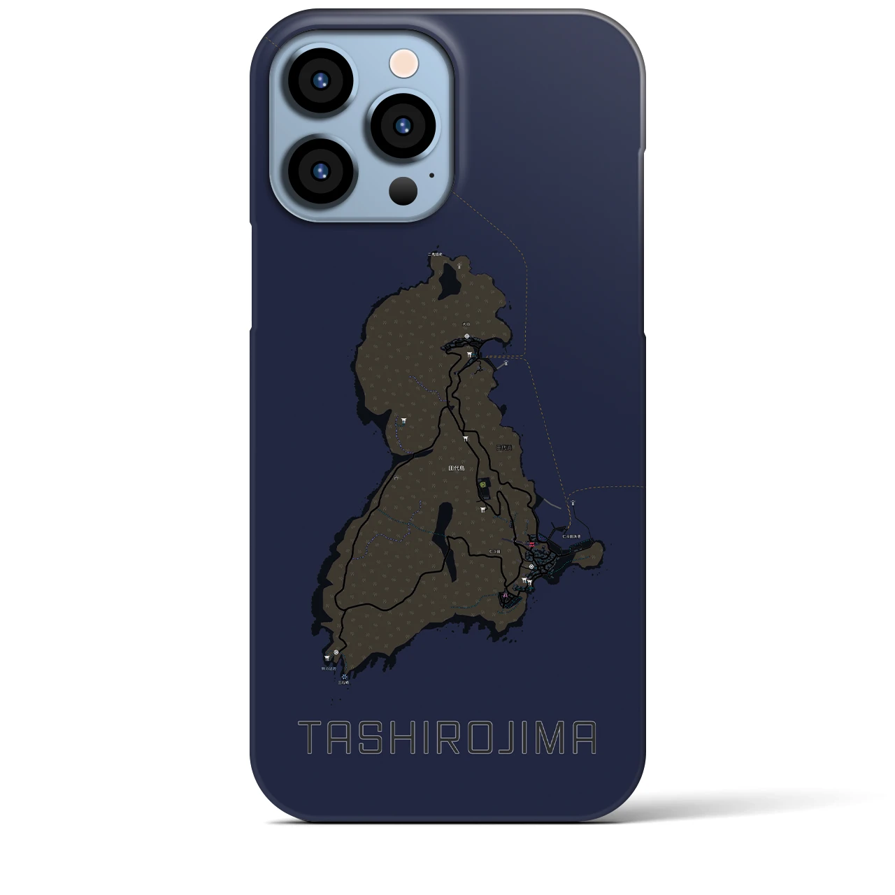 【田代島(宮城県)】地図柄iPhoneケース(バックカバータイプ)