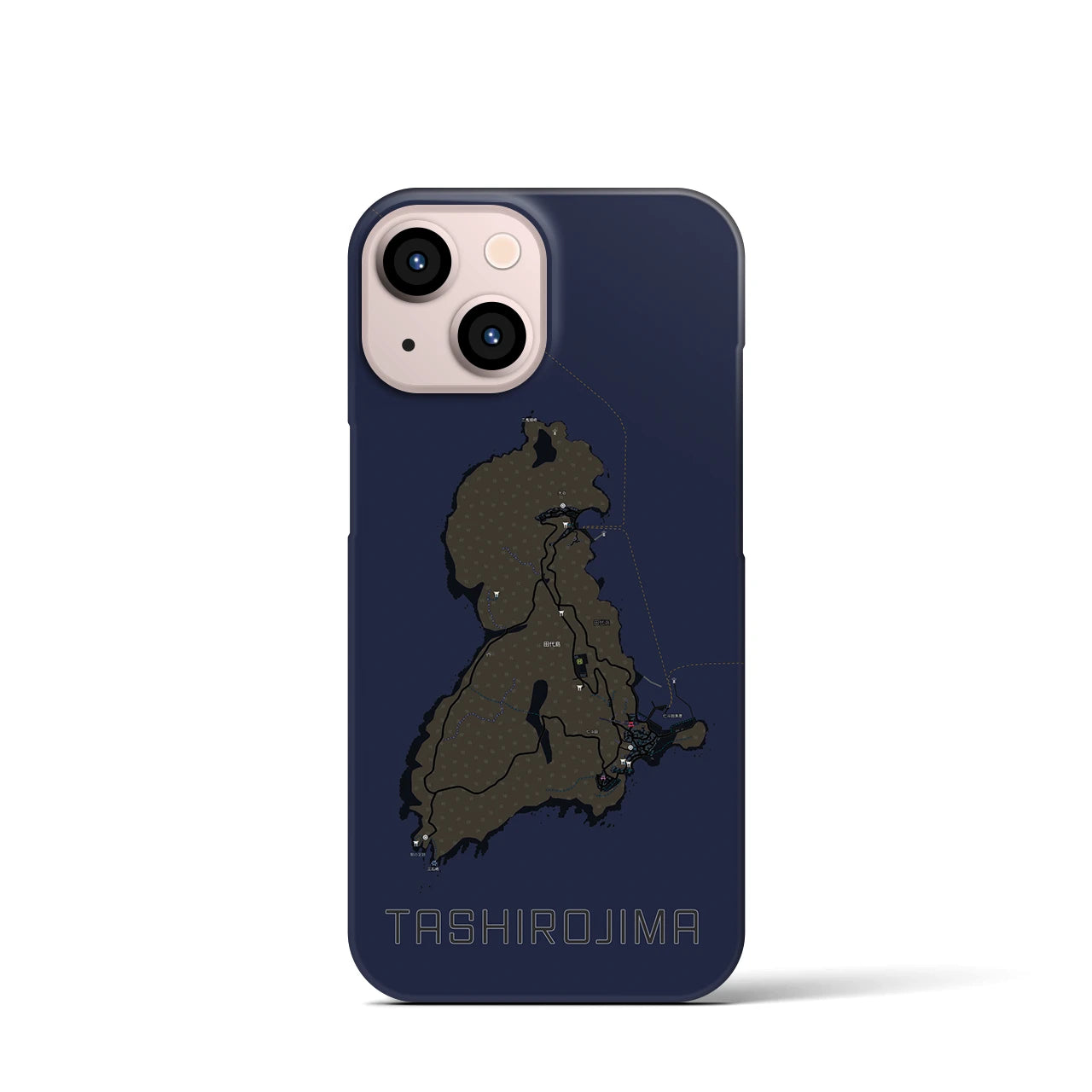 【田代島(宮城県)】地図柄iPhoneケース(バックカバータイプ)