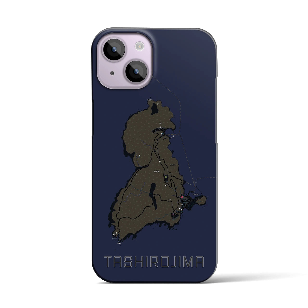 【田代島(宮城県)】地図柄iPhoneケース(バックカバータイプ)