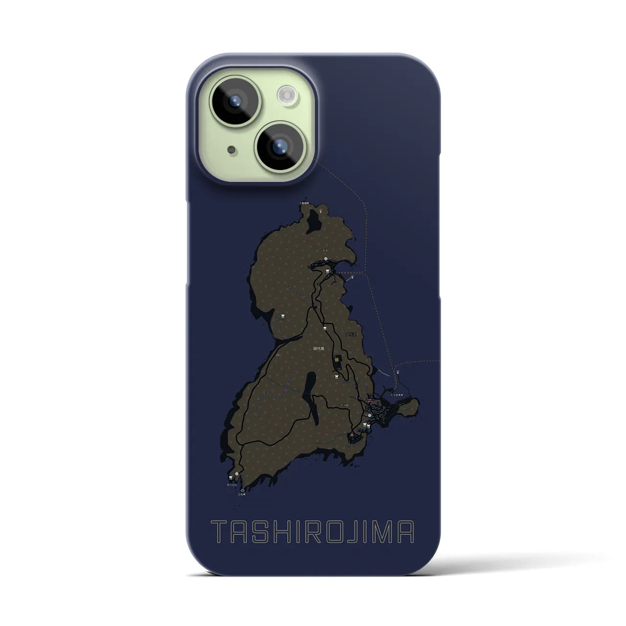 【田代島(宮城県)】地図柄iPhoneケース(バックカバータイプ)