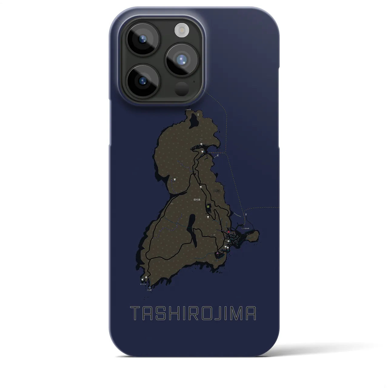 【田代島(宮城県)】地図柄iPhoneケース(バックカバータイプ)