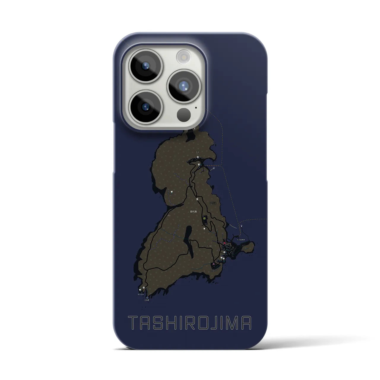 【田代島(宮城県)】地図柄iPhoneケース(バックカバータイプ)