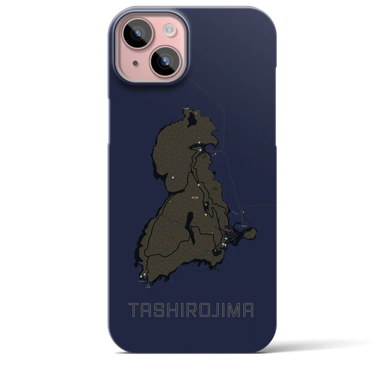 【田代島(宮城県)】地図柄iPhoneケース(バックカバータイプ)