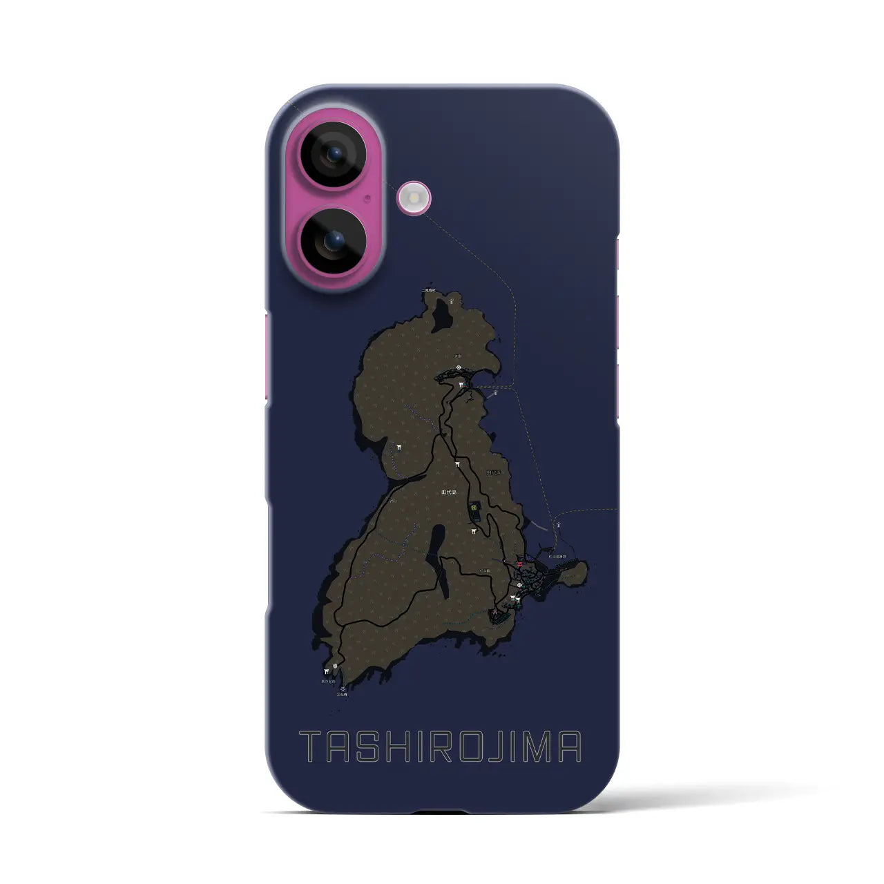 【田代島(宮城県)】地図柄iPhoneケース(バックカバータイプ)