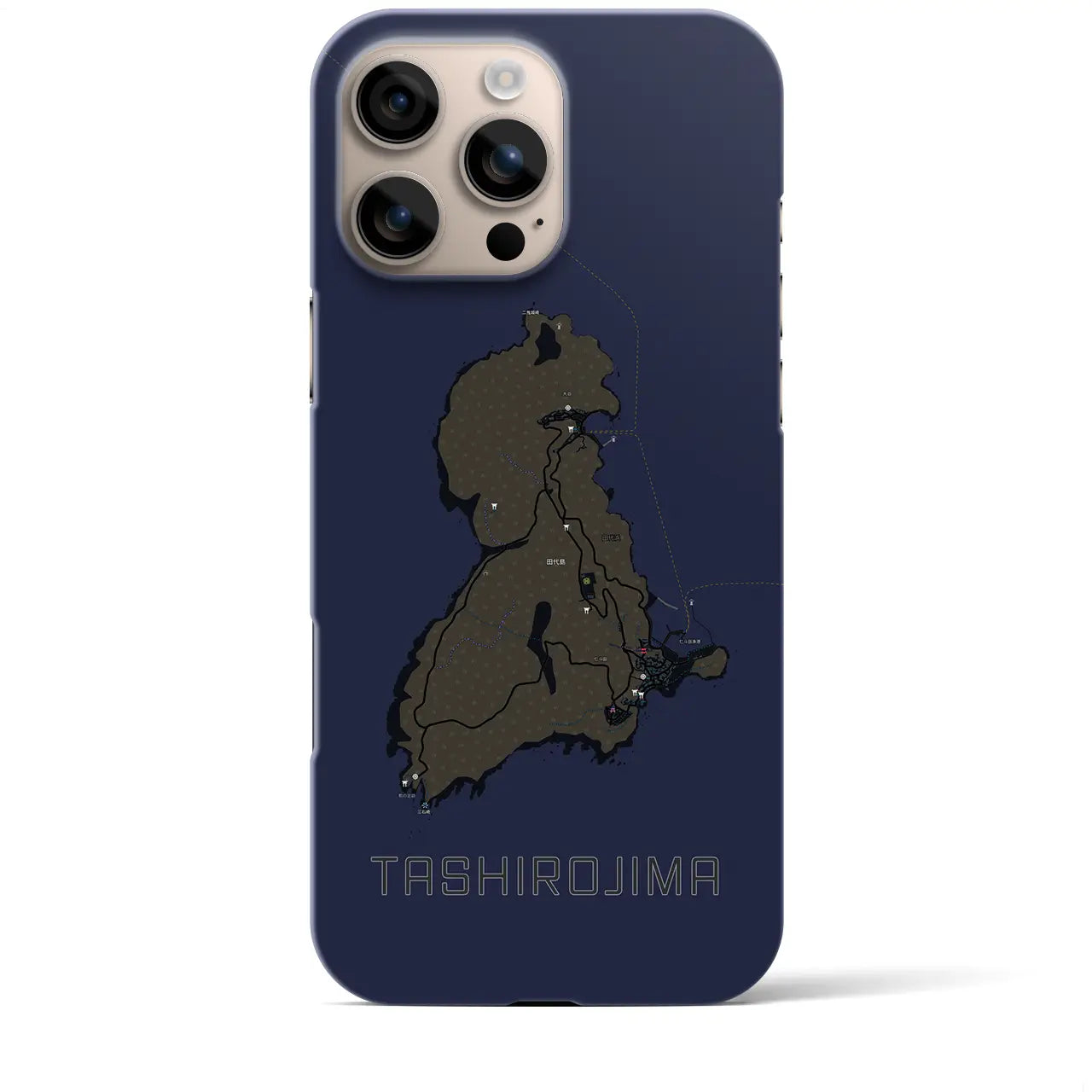 【田代島(宮城県)】地図柄iPhoneケース(バックカバータイプ)