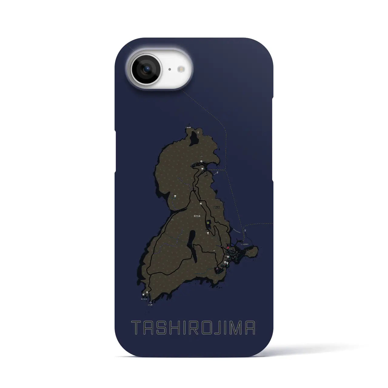 【田代島(宮城県)】地図柄iPhoneケース(バックカバータイプ)