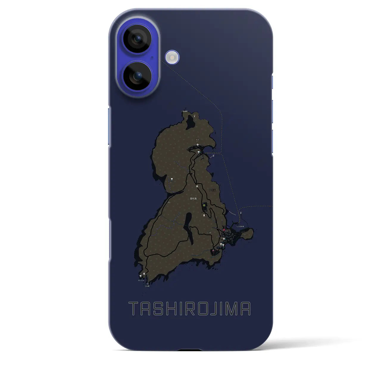 【田代島(宮城県)】地図柄iPhoneケース(バックカバータイプ)