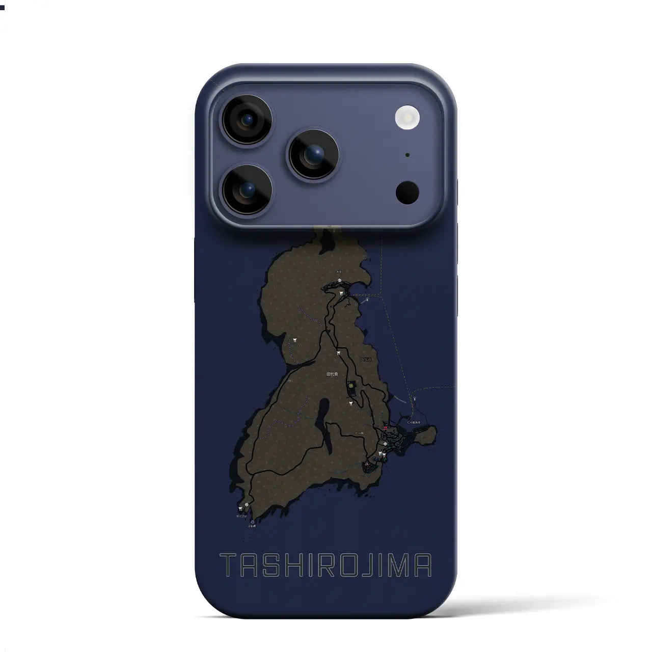 【田代島(宮城県)】地図柄iPhoneケース(バックカバータイプ)