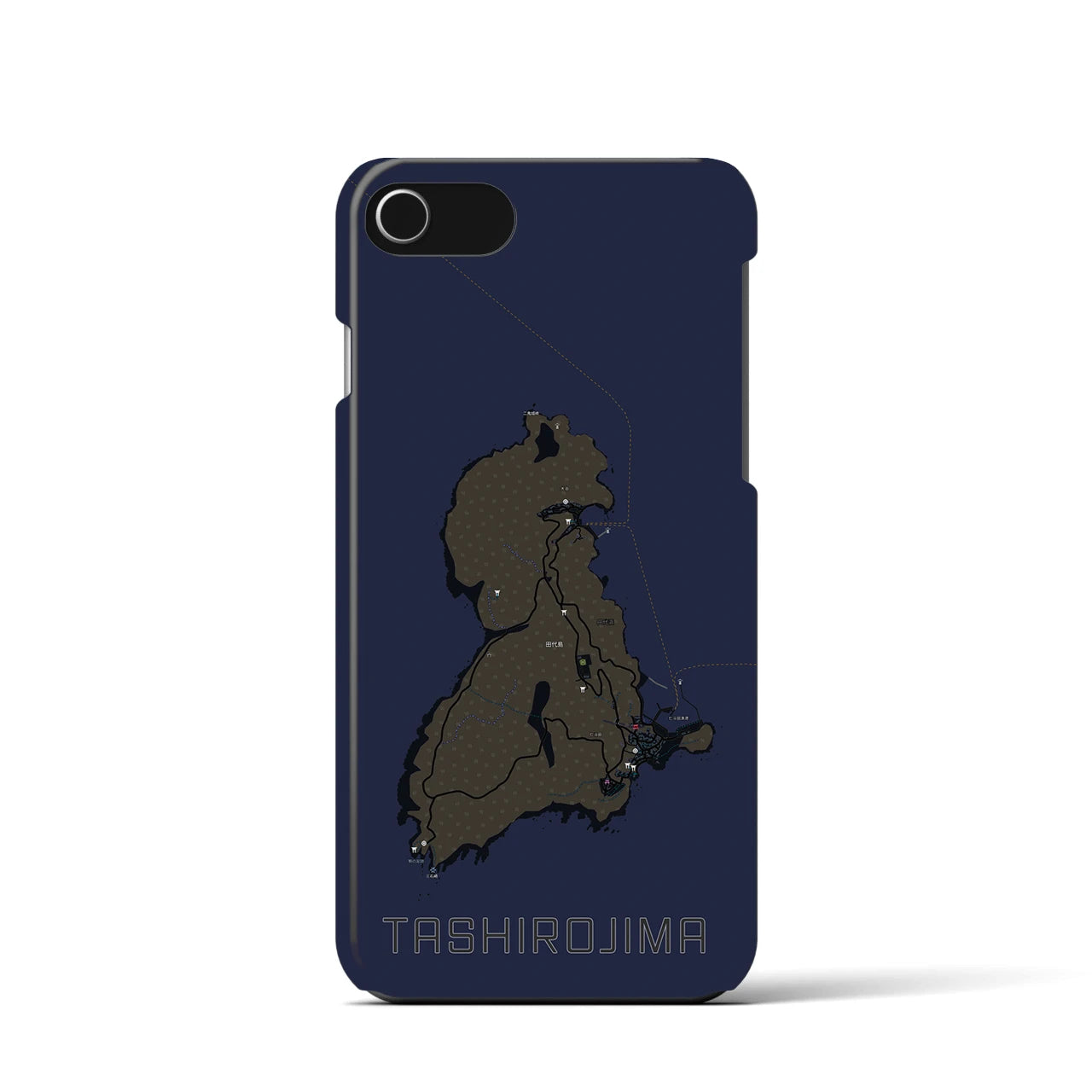 【田代島(宮城県)】地図柄iPhoneケース(バックカバータイプ)