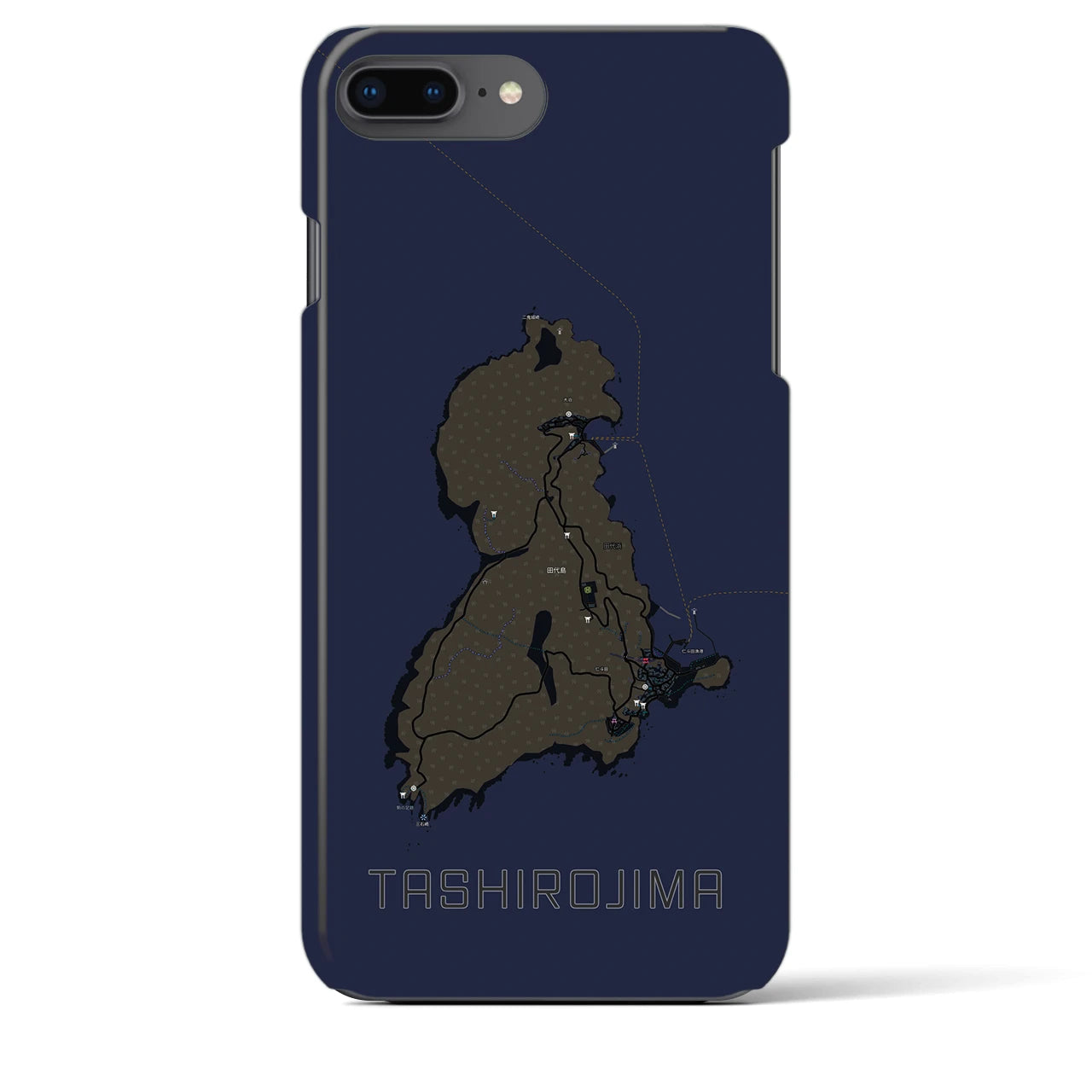 【田代島(宮城県)】地図柄iPhoneケース(バックカバータイプ)