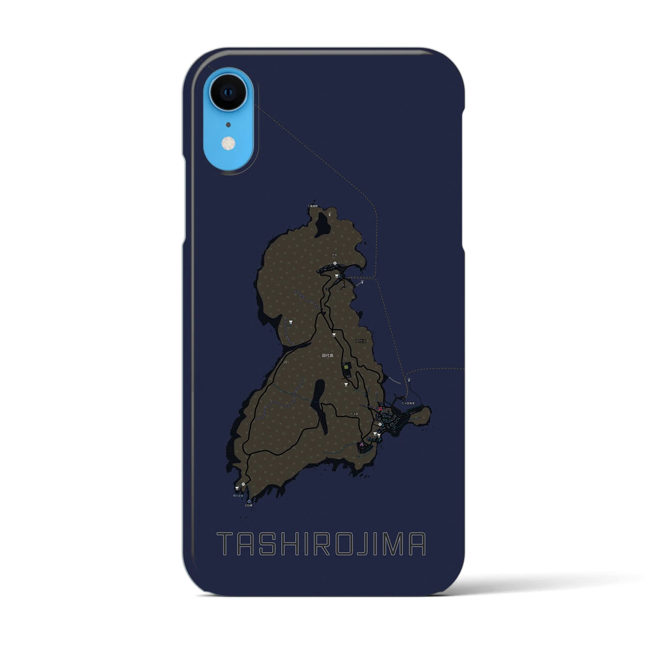 【田代島(宮城県)】地図柄iPhoneケース(バックカバータイプ)