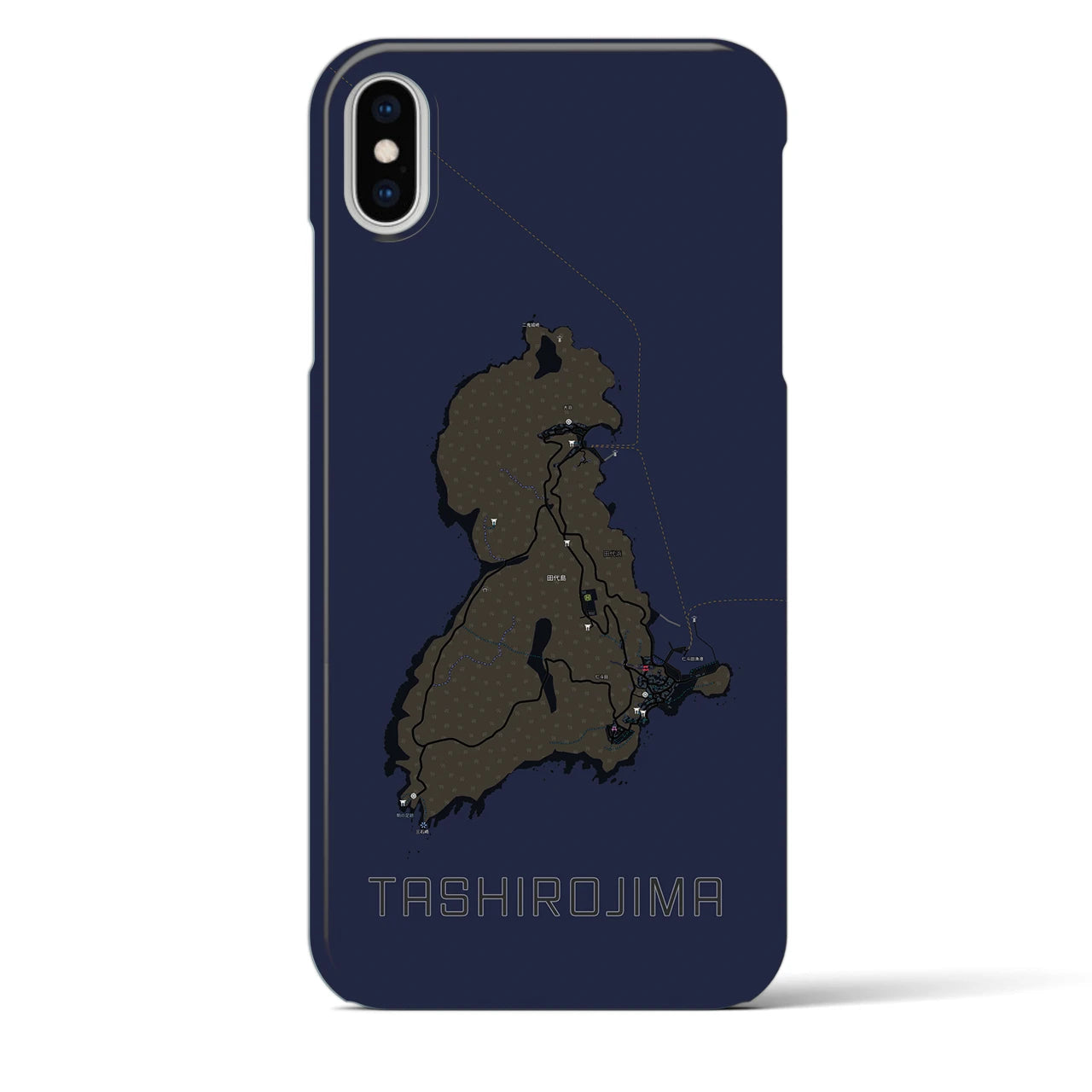 【田代島(宮城県)】地図柄iPhoneケース(バックカバータイプ)