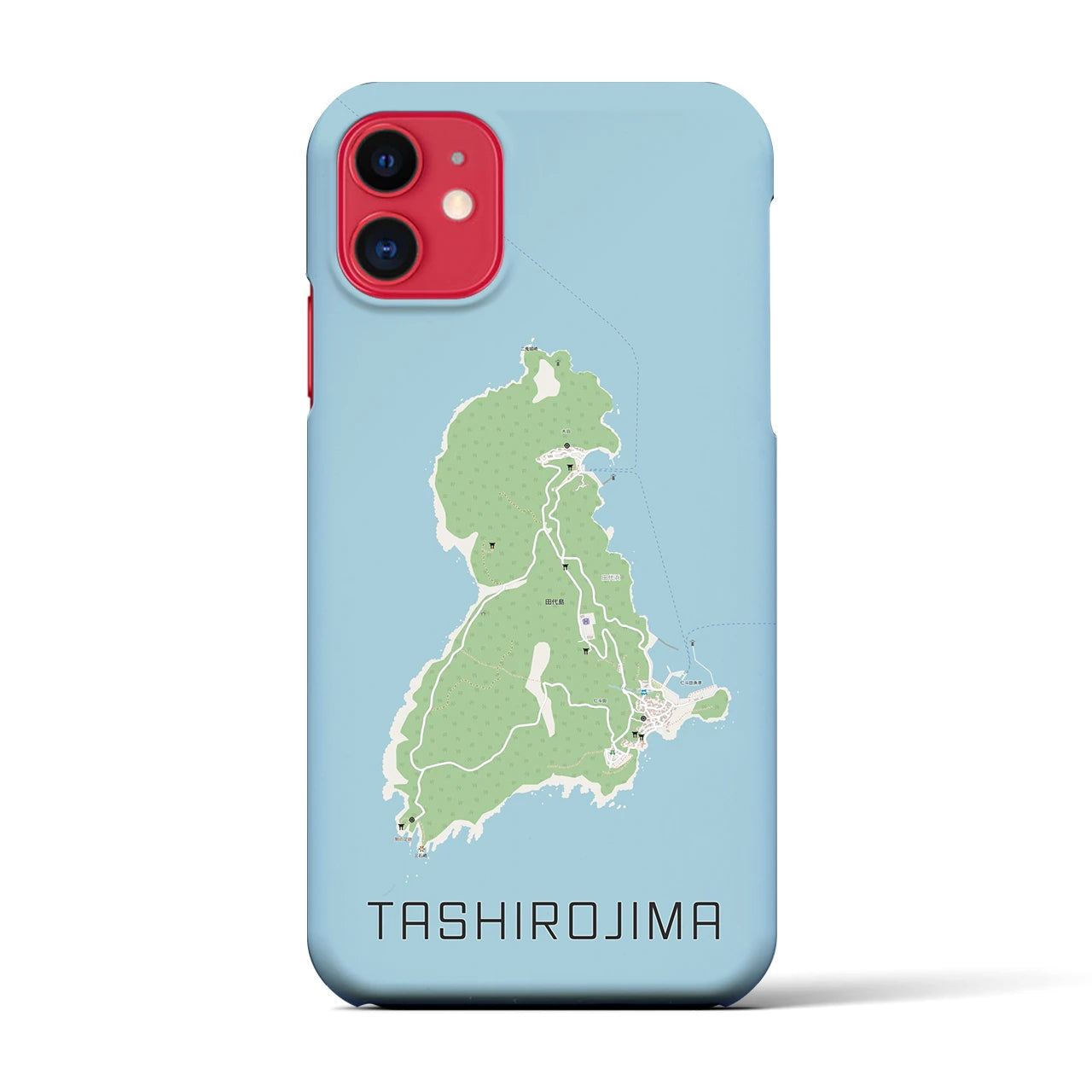 【田代島(宮城県)】地図柄iPhoneケース(バックカバータイプ)