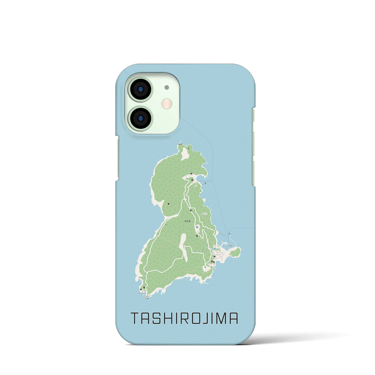 【田代島(宮城県)】地図柄iPhoneケース(バックカバータイプ)