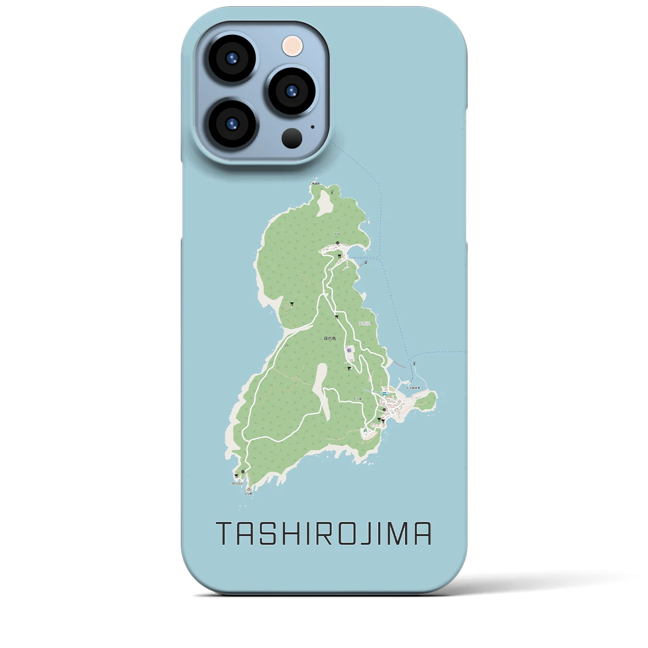 【田代島(宮城県)】地図柄iPhoneケース(バックカバータイプ)