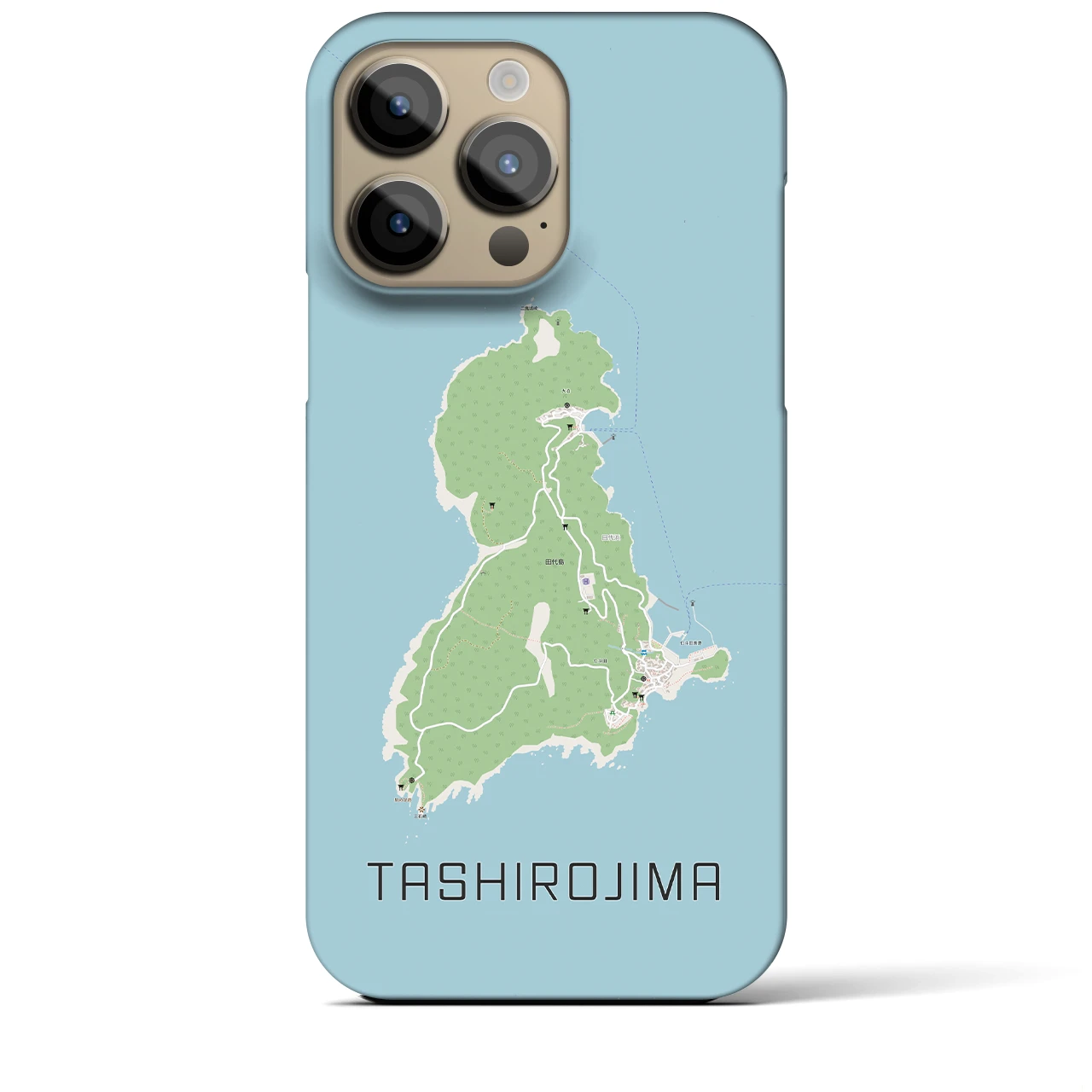 【田代島(宮城県)】地図柄iPhoneケース(バックカバータイプ)