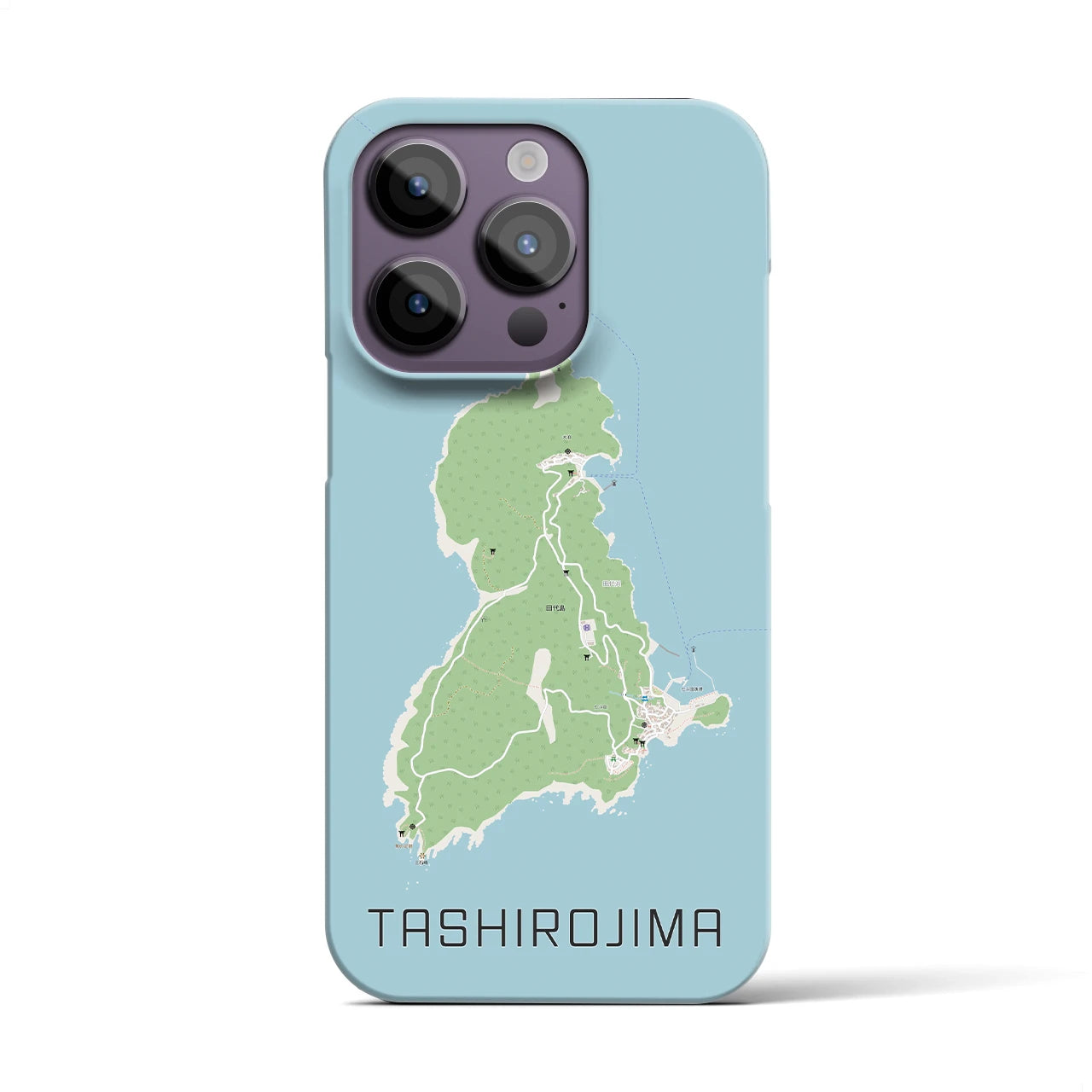 【田代島(宮城県)】地図柄iPhoneケース(バックカバータイプ)